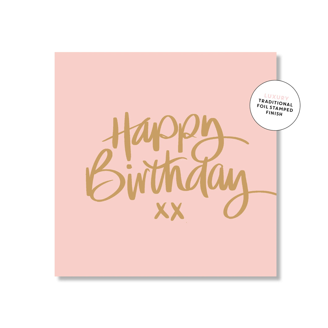 Birthday Script Peach | Mini Card