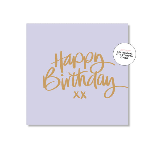 Birthday Script Lilac | Mini Card