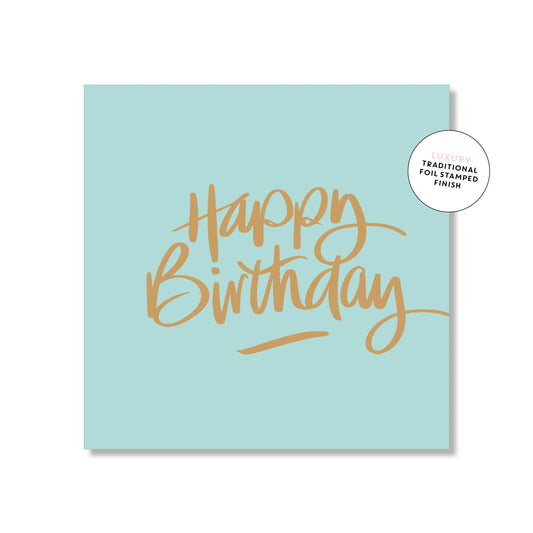 Birthday Script Mint | Mini Card