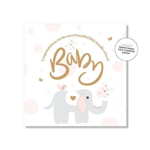 Baby Elephant Pink | Mini Card