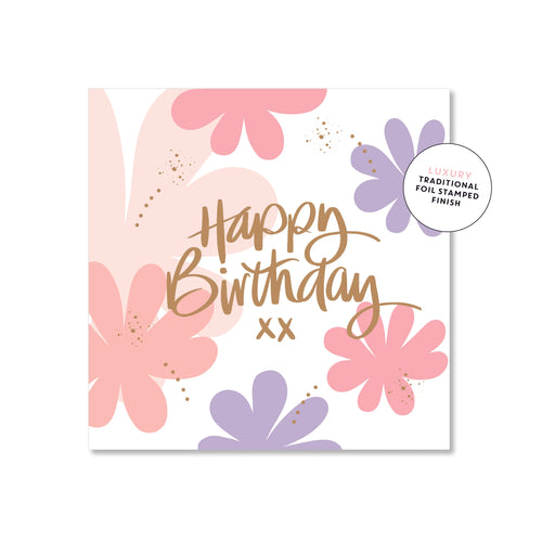 Floral Script Birthday | Mini Card