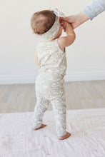 Load image into Gallery viewer, Organic Cotton Legging | Pansy Floral Mist SIZE 0-3M, 3-6M, 5YR, 7YR and 8YR