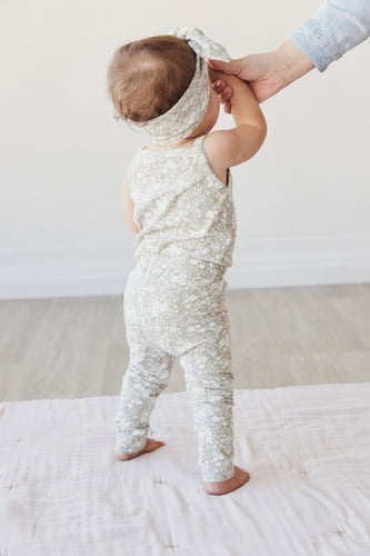 Organic Cotton Legging | Pansy Floral Mist SIZE 8YR