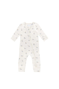 Organic Cotton Reese Zip Onepiece - Whales