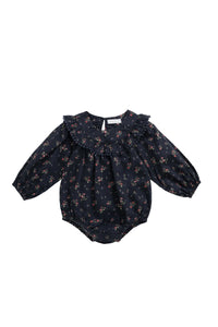 PRE ORDER Organic Cotton Malia Playsuit - Bianca Noir