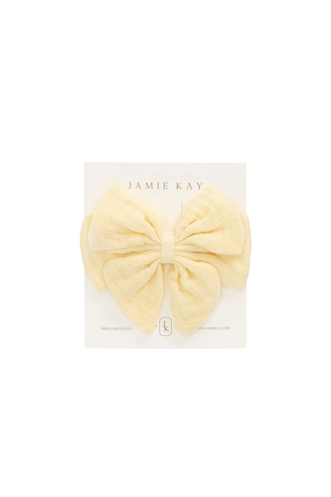 Organic Cotton Muslin Annalise Bow - Sunshine