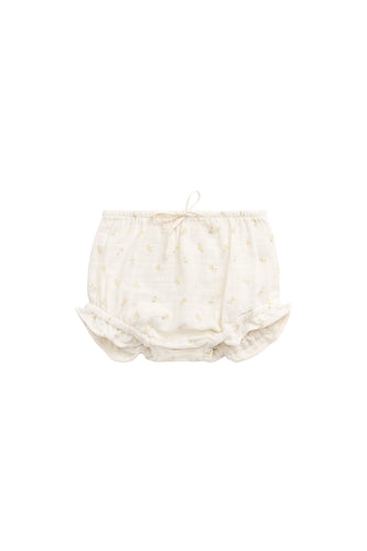 PRE ORDER Organic Cotton Muslin Frill Bloomer - Vintage Ditsy