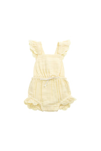 PRE ORDER Organic Cotton Muslin Luciana Playsuit - Sunshine