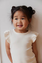 Load image into Gallery viewer, Pima Cotton Fleur Top - Vanilla Bean SIZE 6-12M and 1YR