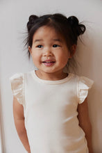 Load image into Gallery viewer, Pima Cotton Fleur Top - Vanilla Bean SIZE 6-12M