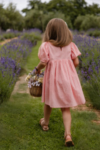 Organic Cotton Frannie Dress - Swiss Pink – Rosalyn + Rae