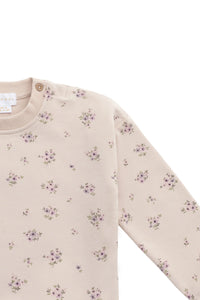 Organic Cotton Bobbie Sweatshirt - Goldie Bouquet Pink Tint