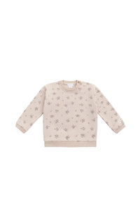 Organic Cotton Bobbie Sweatshirt - Goldie Bouquet Pink Tint