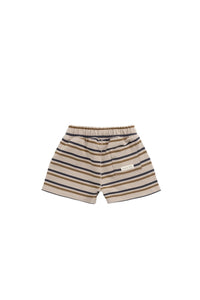 Organic Cotton Jalen Short | Raynor Stripe Pale Khaki