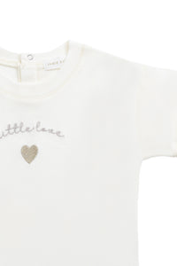 Pima Cotton Mimi Top - Parchment Little Love Violet