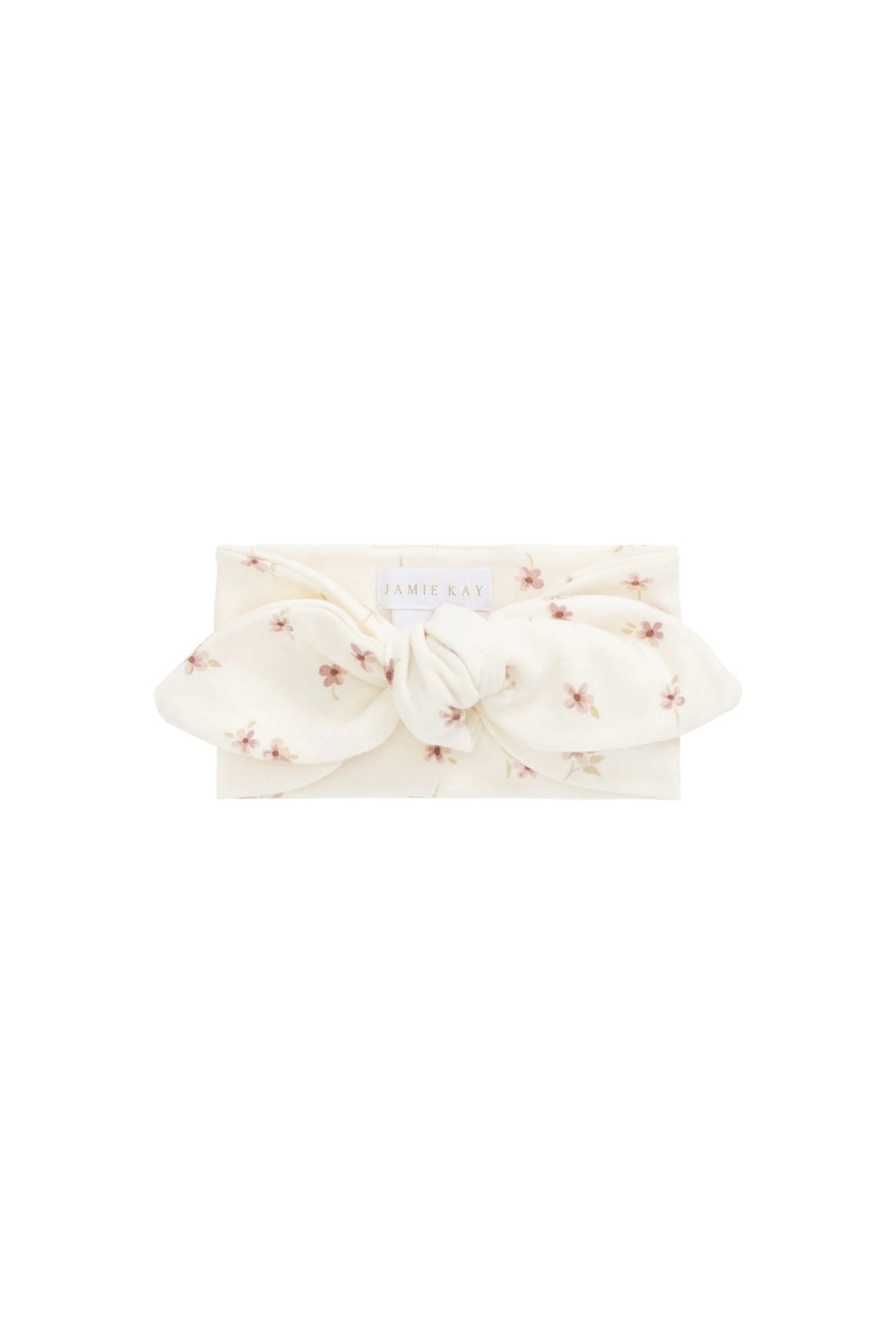 Organic Cotton Headband - Simple Flowers Egret