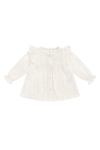Organic Cotton Muslin Ava Blouse - Parchment