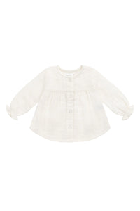 Organic Cotton Muslin Eloise Top - Parchment