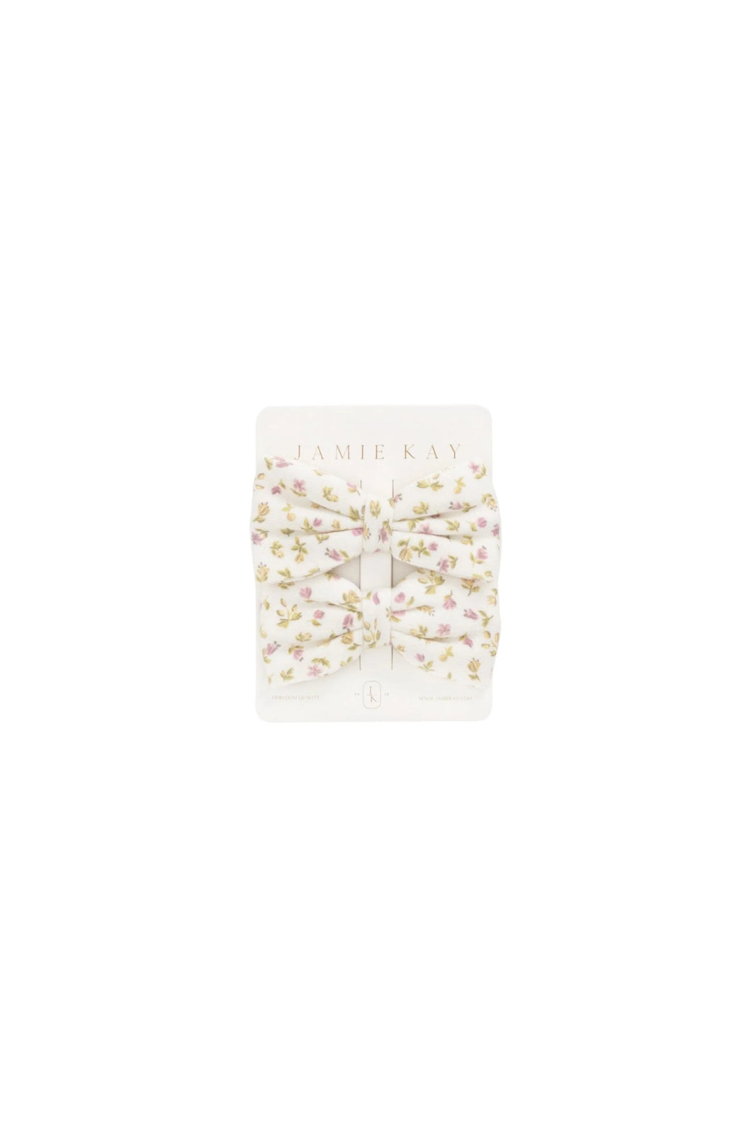 Organic Cotton Noelle Bow 2Pk - Pippa Pink