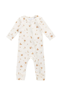 Organic Cotton Reese Zip Onepiece - Forest Friends