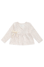 Load image into Gallery viewer, Organic Cotton Clemence Wrap Top - Posy Milk