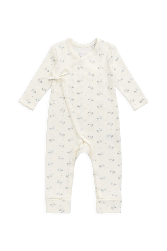 Organic Cotton Pointelle Estelle Onepiece - Molly Blue