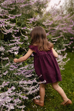Load image into Gallery viewer, Organic Cotton Muslin Lace Dress - Fig