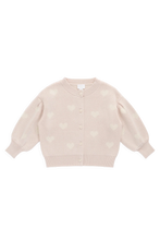 Load image into Gallery viewer, Kayla Cardigan – Kylie Heart Jacquard Morganite