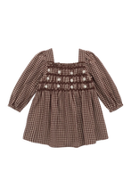 Load image into Gallery viewer, Organic Cotton Cecile Dress – Cinnamon Gingham