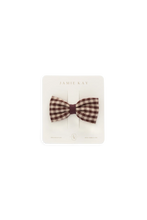 Load image into Gallery viewer, Organic Cotton Desiree Bow - Cinnamon Gingham
