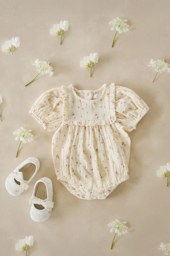 Organic Cotton Muslin Odette Playsuit - Dina Antique