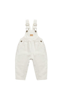 Cecil Overall - Fine Vertical Stripe Sandy Brown/Cloud