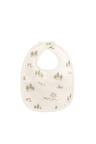 Organic Cotton Bib - Pine Forest Friends