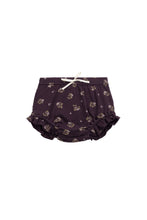 Load image into Gallery viewer, Organic Cotton Fine Rib Frill Bloomer - Simone Huckleberry