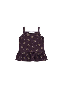 Organic Cotton Fine Rib Lillian Top - Simone Huckleberry