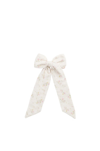 Organic Cotton Muslin Alora Bow - Emelia Pink
