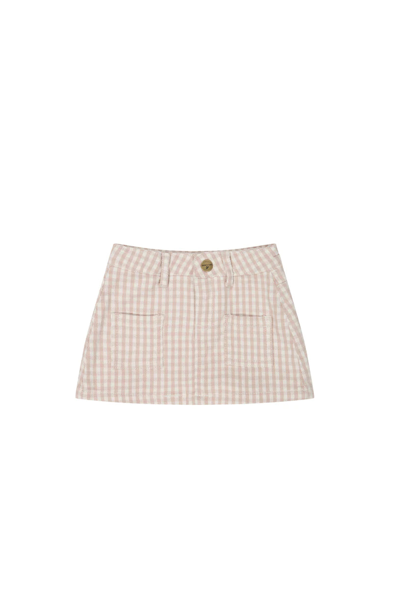 Georgia Twill Skirt | Pink Gingham SIZE 6YR, 7YR and 8YR
