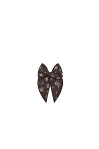 Organic Cotton Bow - Dusky Juniper Floral