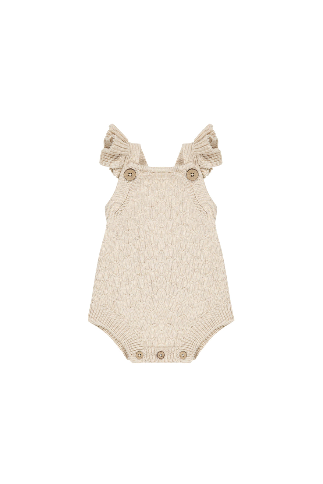 Mia Knitted Romper - Oatmeal Marle SIZE 2YR