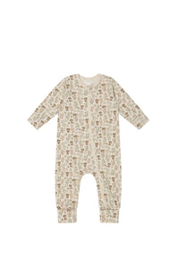 Organic Cotton Modal Reese Zip Onepiece - Charlies Backyard SIZE 6-12M and 2YR