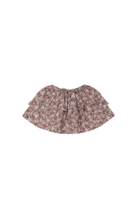 Organic Cotton Abbie Skirt | Pansy Floral Fawn