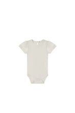 Load image into Gallery viewer, Pima Cotton Tasha Short Sleeve Bodysuit - Milk SIZE 1YR