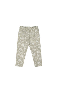 Organic Cotton Legging | Pansy Floral Mist SIZE 0-3M, 3-6M, 5YR, 7YR and 8YR