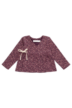Load image into Gallery viewer, Organic Cotton Clemence Wrap Top - Fig Floral