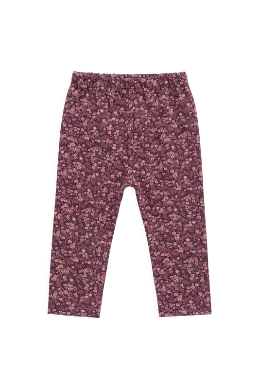 Organic Cotton Everyday Legging - Fig Floral
