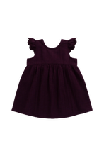 Load image into Gallery viewer, Organic Cotton Muslin Lace Dress - Fig