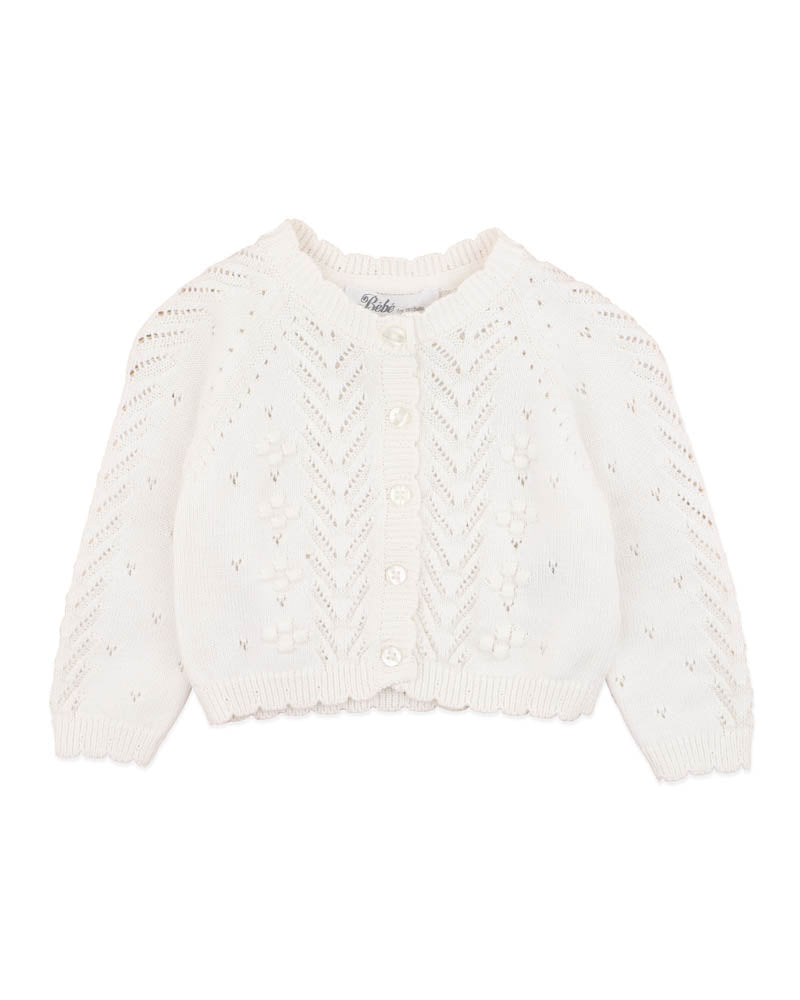 Organic Cloud Pointelle Cardigan
