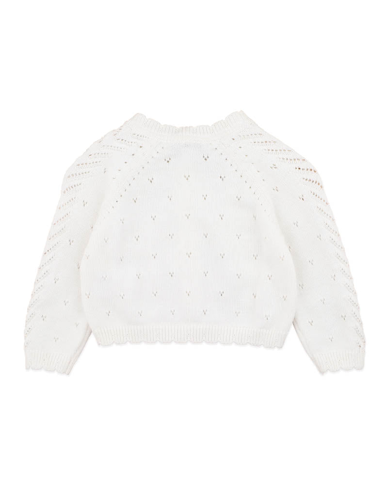 Organic Cloud Pointelle Cardigan