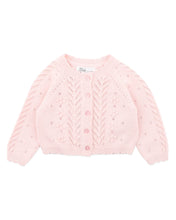 Load image into Gallery viewer, Organic Pink Pointelle Cardigan