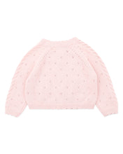 Load image into Gallery viewer, Organic Pink Pointelle Cardigan